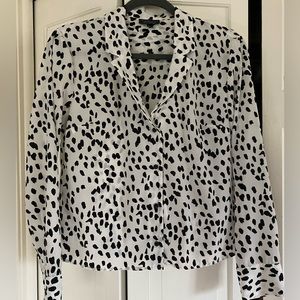 Topshop Animal Print Button Down